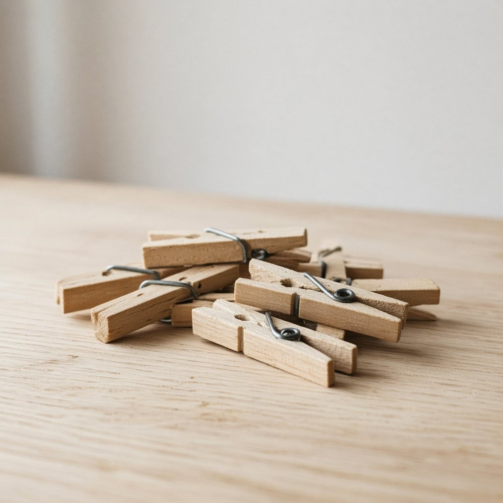 Wäscheklammern-Set Holz, 30 Stück