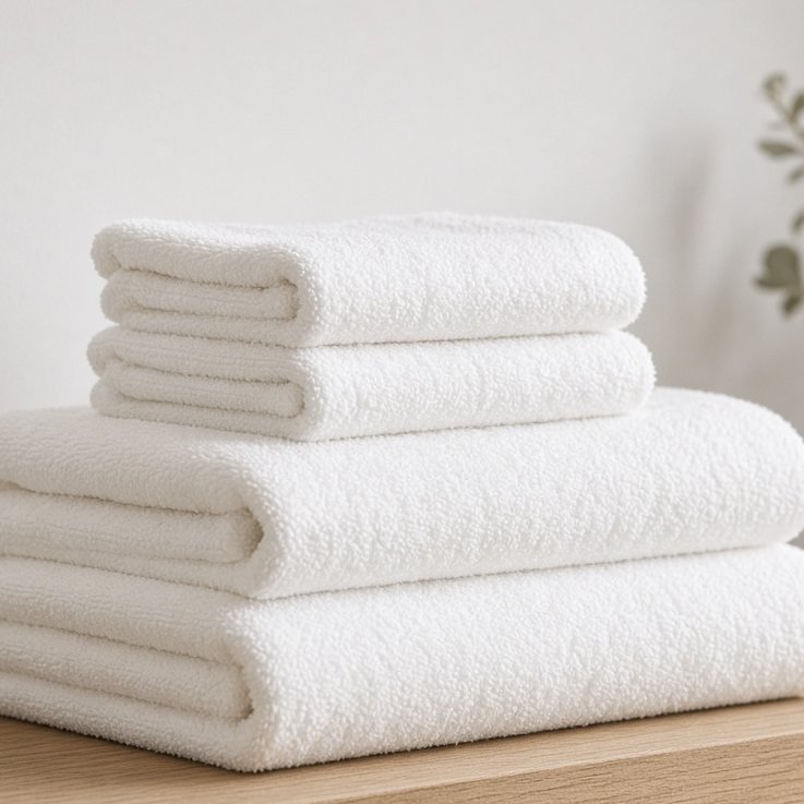 Handtuch-Set Bio-Baumwolle, 4-teilig — Detailansicht