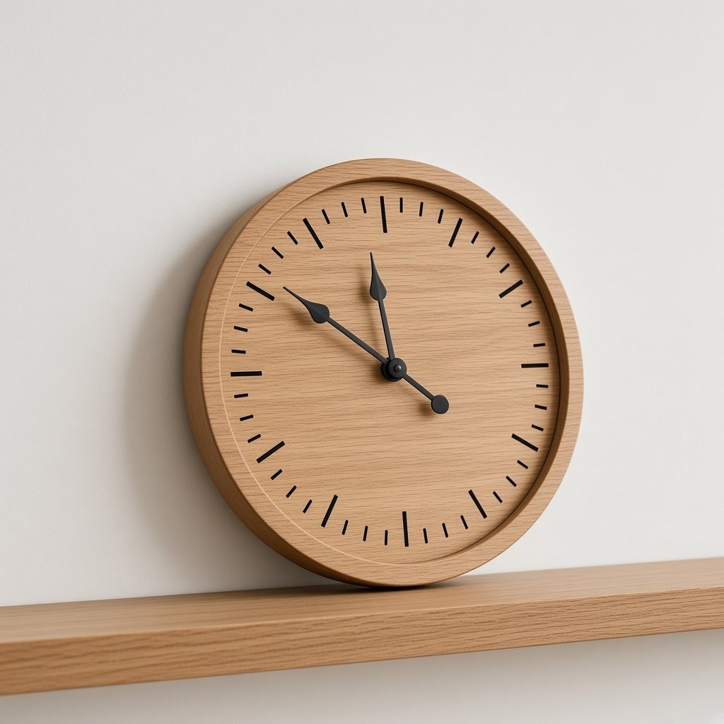 Wanduhr aus Eichenholz