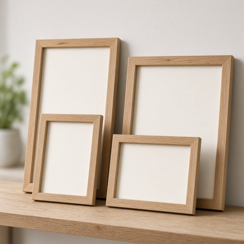 Bilderrahmen-Set Naturholz, 4-teilig