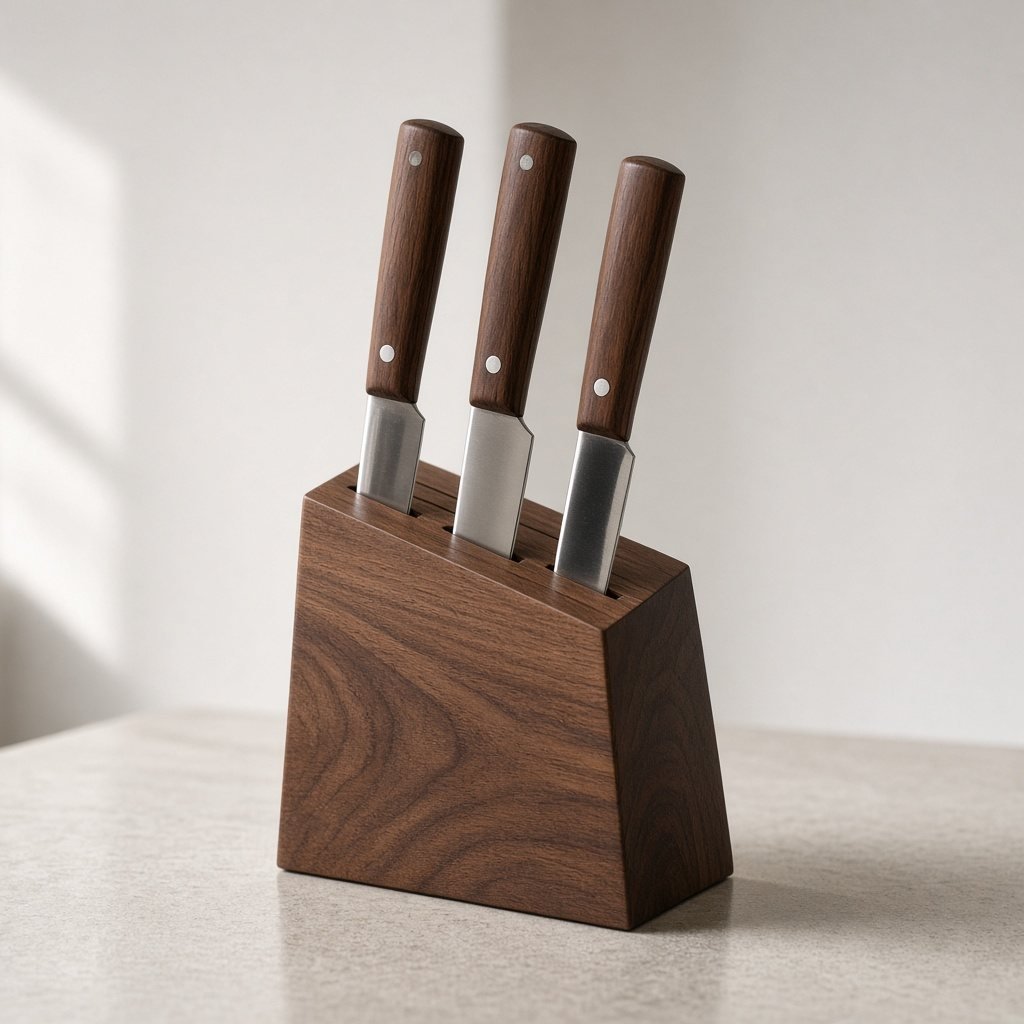 Küchenmesser-Set mit Holzblock
