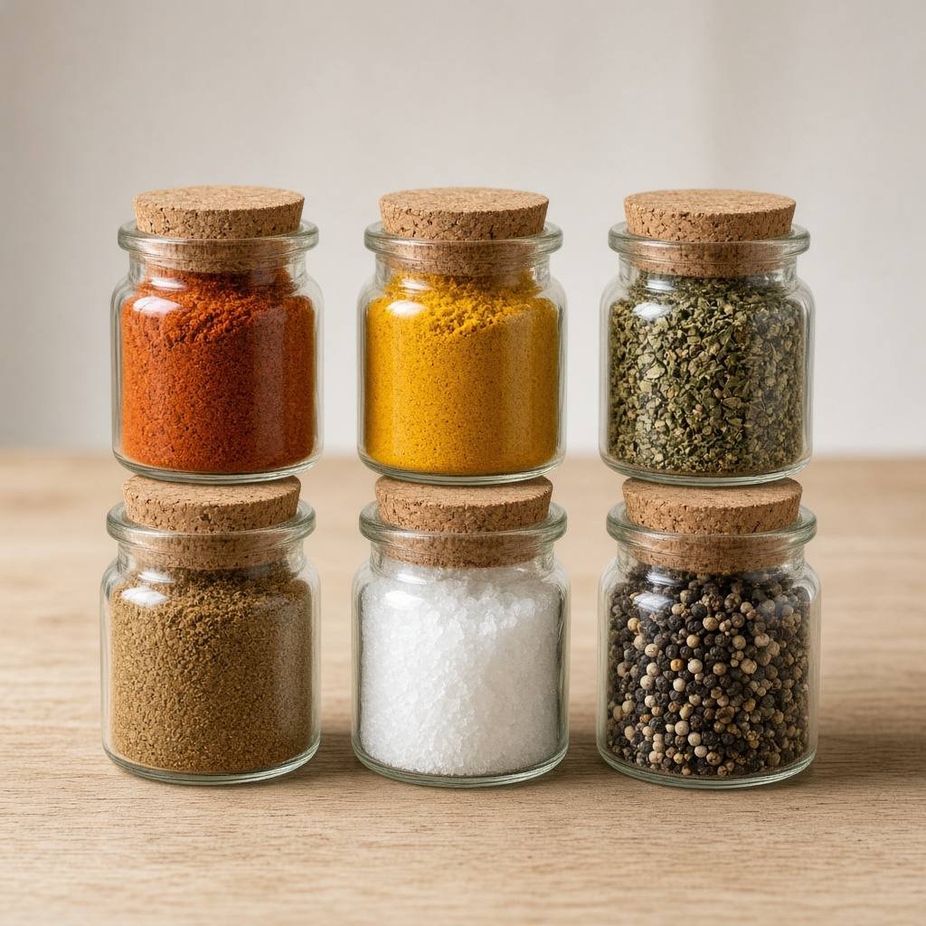 Gewürzdosen-Set Glas, 6-teilig